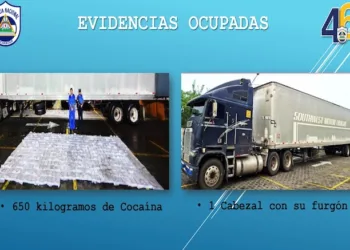 Policía de Nicaragua incauta 650 kilos de cocaína en furgón conducido por guatemalteco