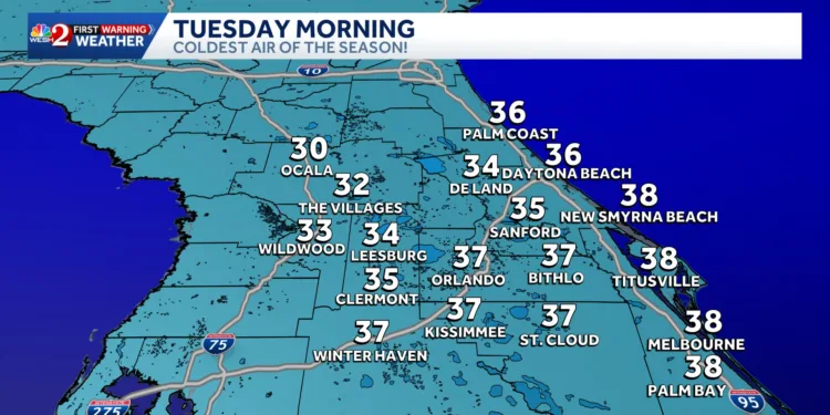 Ola de frío en EE UU provoca temperaturas bajo cero y caída de iguanas en Florida