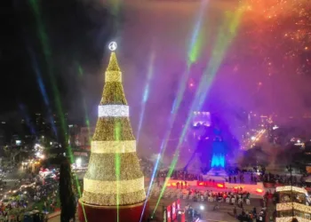 El nuevo árbol de Navidad más grande de El Salvador se retrasó y obligan a reinstalar la estructura clásica