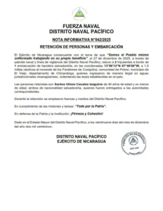 comunicado del ejército