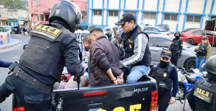 Policía guatemalteca reporta al menos 13 arrestos de presuntos criminales