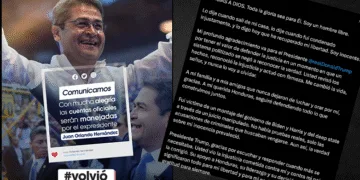 El expresidente de Honduras, Juan Orlando Hernández, reaparece y agradece a Trump tras recuperar su libertad