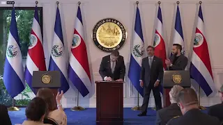 Presidentes Nayib Bukele y Rodrigo Chaves sostienen reunión privada y firman acuerdo sobre seguridad