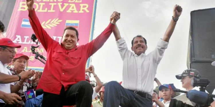 Hugo Chávez y Daniel Ortega