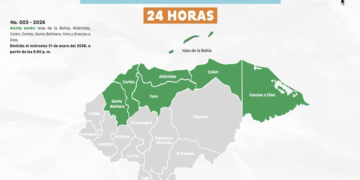 Alerta Verde en siete departamentos de Honduras por persistencia de lluvias