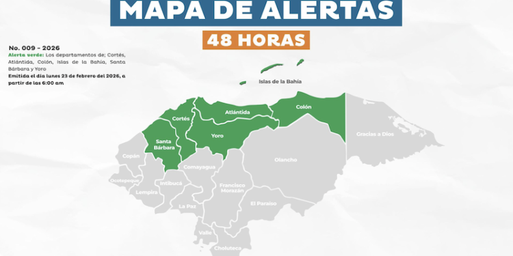 Honduras declara Alerta Verde en seis departamentos por frente frío