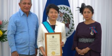 Belice otorga la Orden de Distinción a la embajadora de Taiwán Lily Hsu por fortalecer relaciones y la hermandad