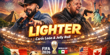 Presentan “Lighter” como primera canción del Mundial con Carín León y Jelly Roll