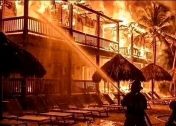 Incendio destruye parte de reconocido hotel en Roatán, Honduras