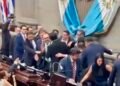 Zafarrancho en el Congreso de Guatemala durante debate para elegir magistrados de la Corte de Constitucionalidad