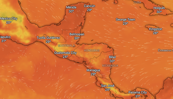Más de 7,300 focos de calor persisten en Centroamérica