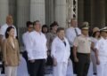 Exhibición naval de Taiwán reúne al presidente de Guatemala y varios de sus funcionarios en la Plaza de la Constitución
