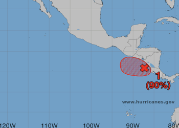 Baja presión frente a la costa pacífica centroamericana amenaza con convertirse en ciclón tropical