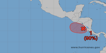 Baja presión frente a la costa pacífica centroamericana amenaza con convertirse en ciclón tropical