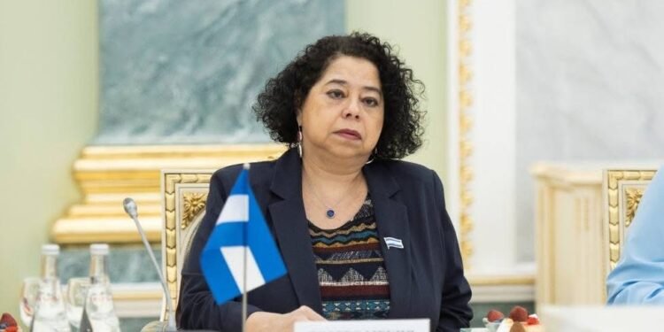 Embajadora de la dictadura de Nicaragua en Rusia.