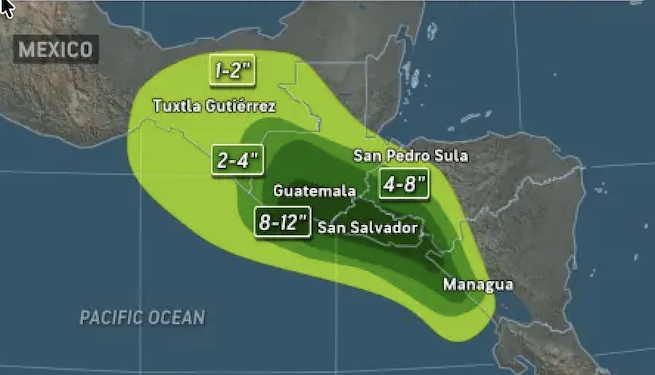 Remanentes de Cristina mantienen alerta por lluvias intensas en El Salvador y Guatemala