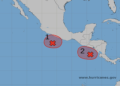 Dos sistemas de baja presión elevan riesgo de lluvias en Centroamérica
