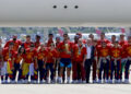 La selección española aterriza en Madrid con el trofeo de campeones del mundo