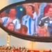 Presidente del Congreso de Honduras aparece en pantalla del estadio durante el Argentina vs Suiza del Mundial