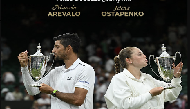 El salvadoreño Marcelo Arévalo hace historia al conquistar Wimbledon en dobles mixtos