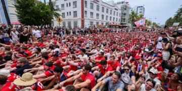 Miles de noruegos ‘toman’ Miami Beach antes de los cuartos de final contra Inglaterra