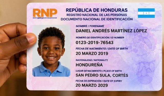 Honduras emitirá por primera vez Documento de Identidad biométrico para más de un millón de niños