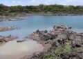 Lago de Güija baja de nivel por la sequía extrema entre El Salvador y Guatemala