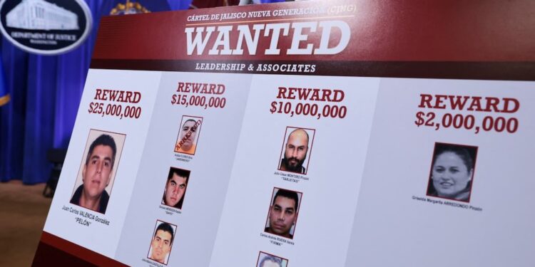EE UU ofrece más de $100 millones por cabecillas del Cartel Jalisco Nueva Generación