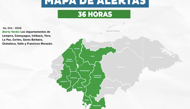 Honduras amplía Alerta Verde por lluvias durante 36 horas