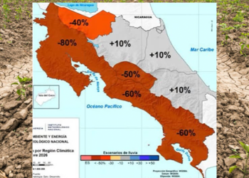 Costa Rica cerraría septiembre con fuerte déficit de lluvias