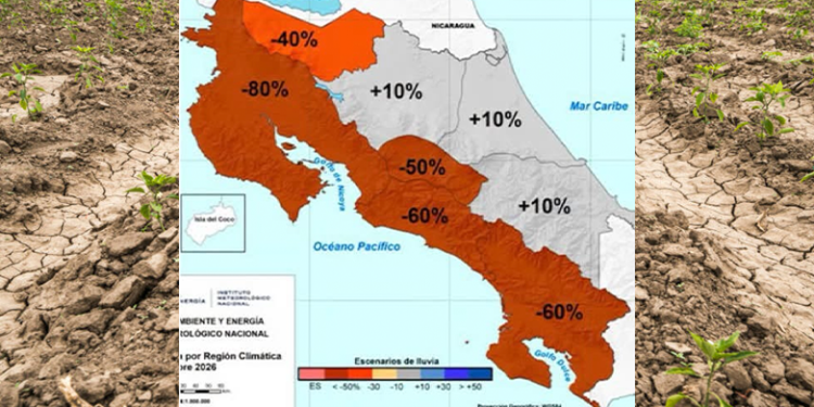 Costa Rica cerraría septiembre con fuerte déficit de lluvias