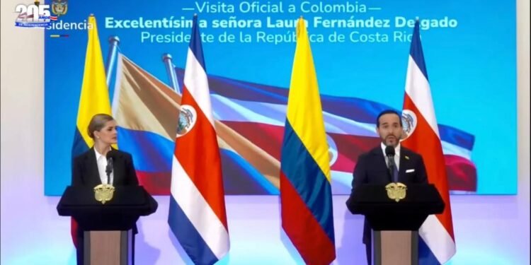 Presidentes de Colombia y Costa Rica anuncian cooperación en seguridad para intercambio de inteligencia e información