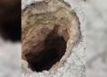 Un bache en una calle del norte costarricense revela red de túneles usados para minería ilegal